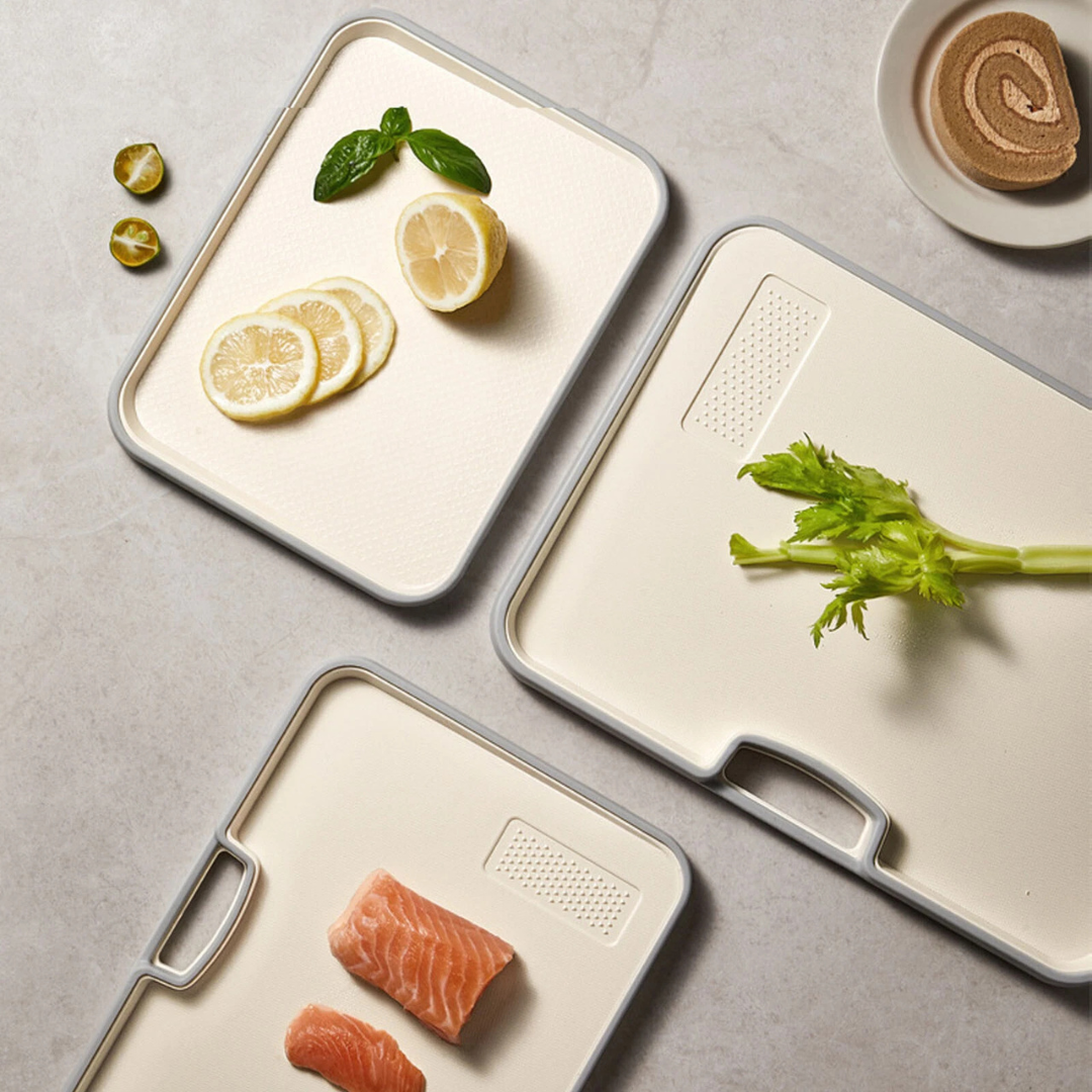 Homero Premium Double Sided Cutting Board with Grinding Zone