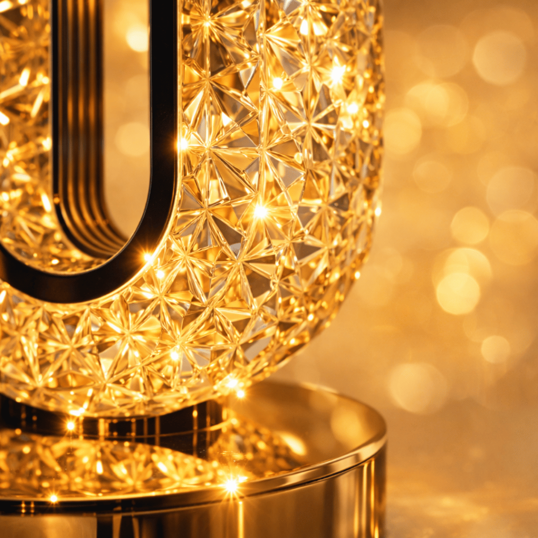 Homero Romantic Crystal Table Lamp Touch Control USB Rechargeable Gold Finish