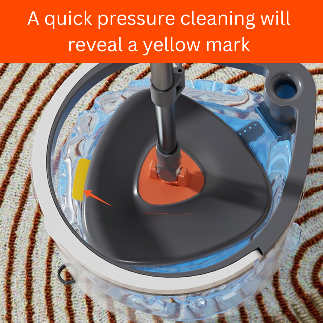 Homero Adjustable Height Self Cleaning Mop Bucket Set Dual Water Chamber WIth 2 Mop Head