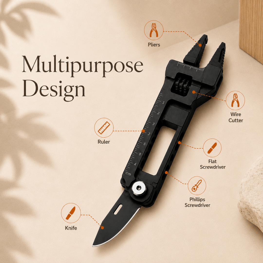 Homero 6 in 1 Multitool Stainless Steel Wrench