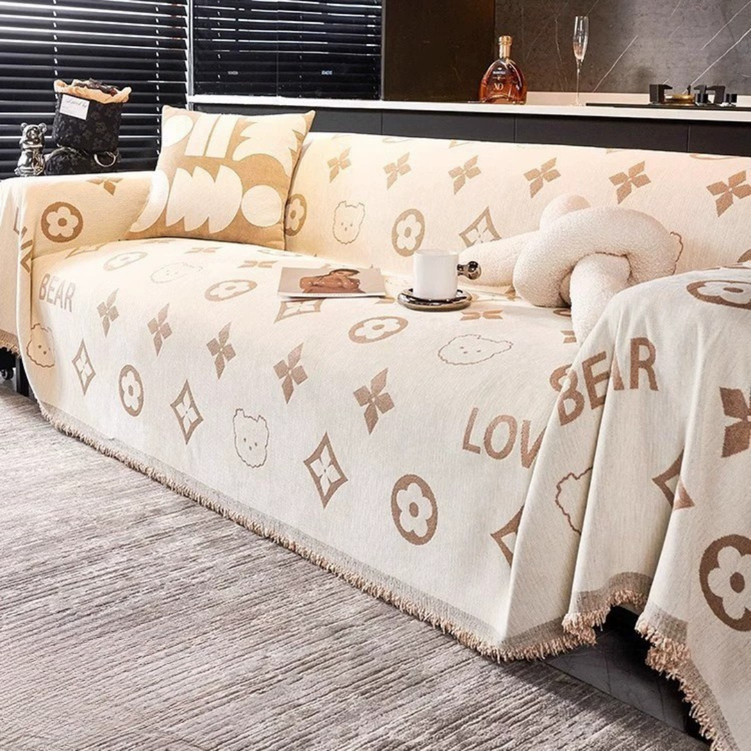 Royal Living Room Elegance Premium Chenille Sofa Cover