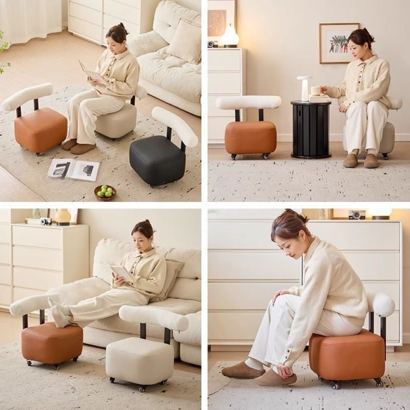 Homero 360 Degree Movable Contemporary Leisure Sofa Chair with Backrest