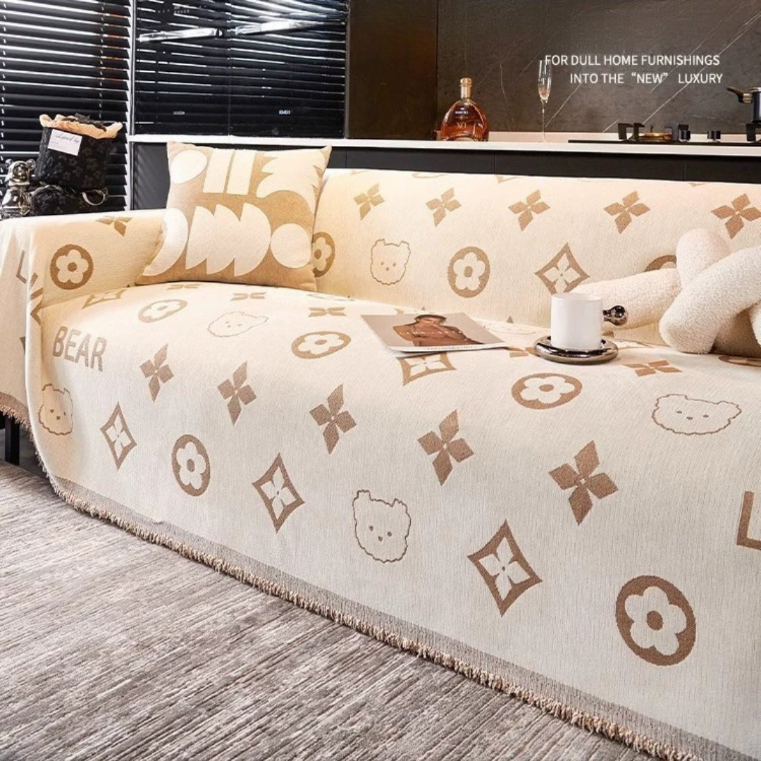 Royal Living Room Elegance Premium Chenille Sofa Cover