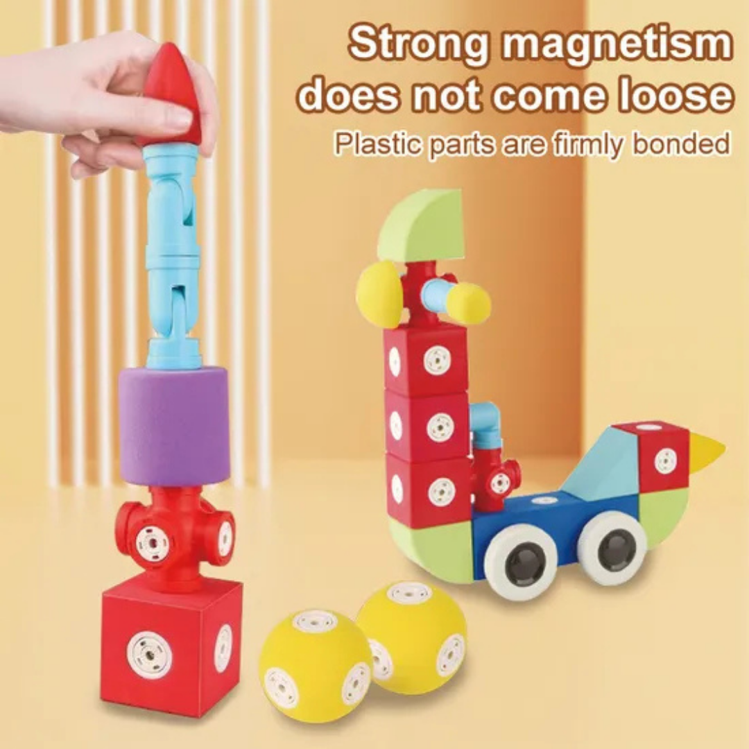 HOMERO Creative EVA Foam Educational Magnetic Building Blocks Set