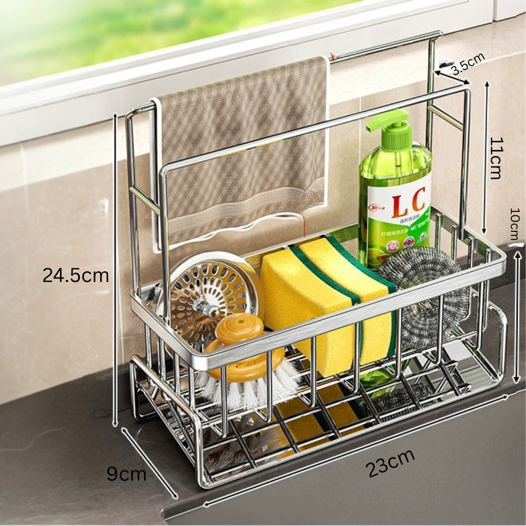 Homero Multi-Purpose Space-Saving Carbon Steel Sink Drain Rack