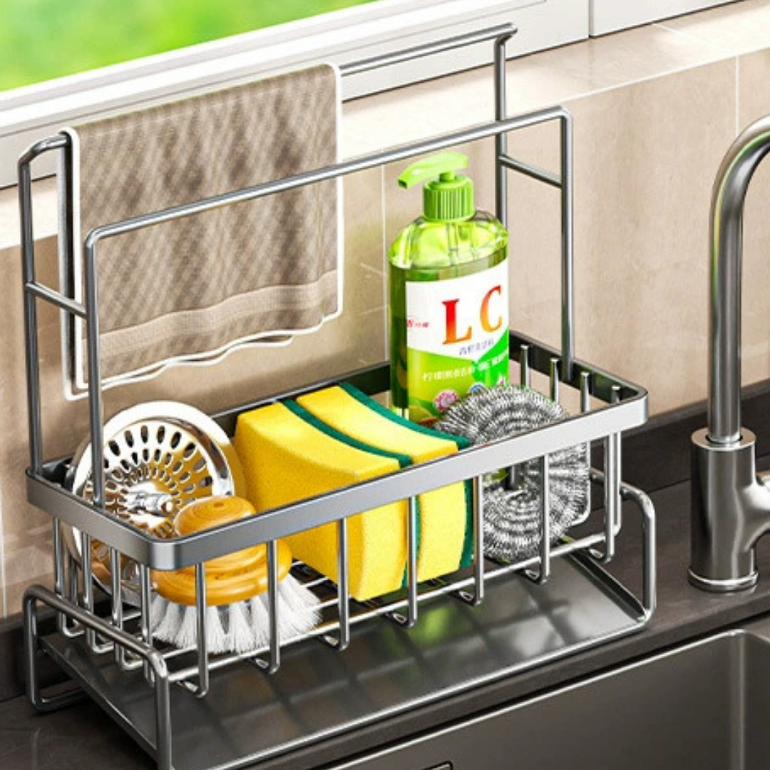 Homero Multi-Purpose Space-Saving Carbon Steel Sink Drain Rack