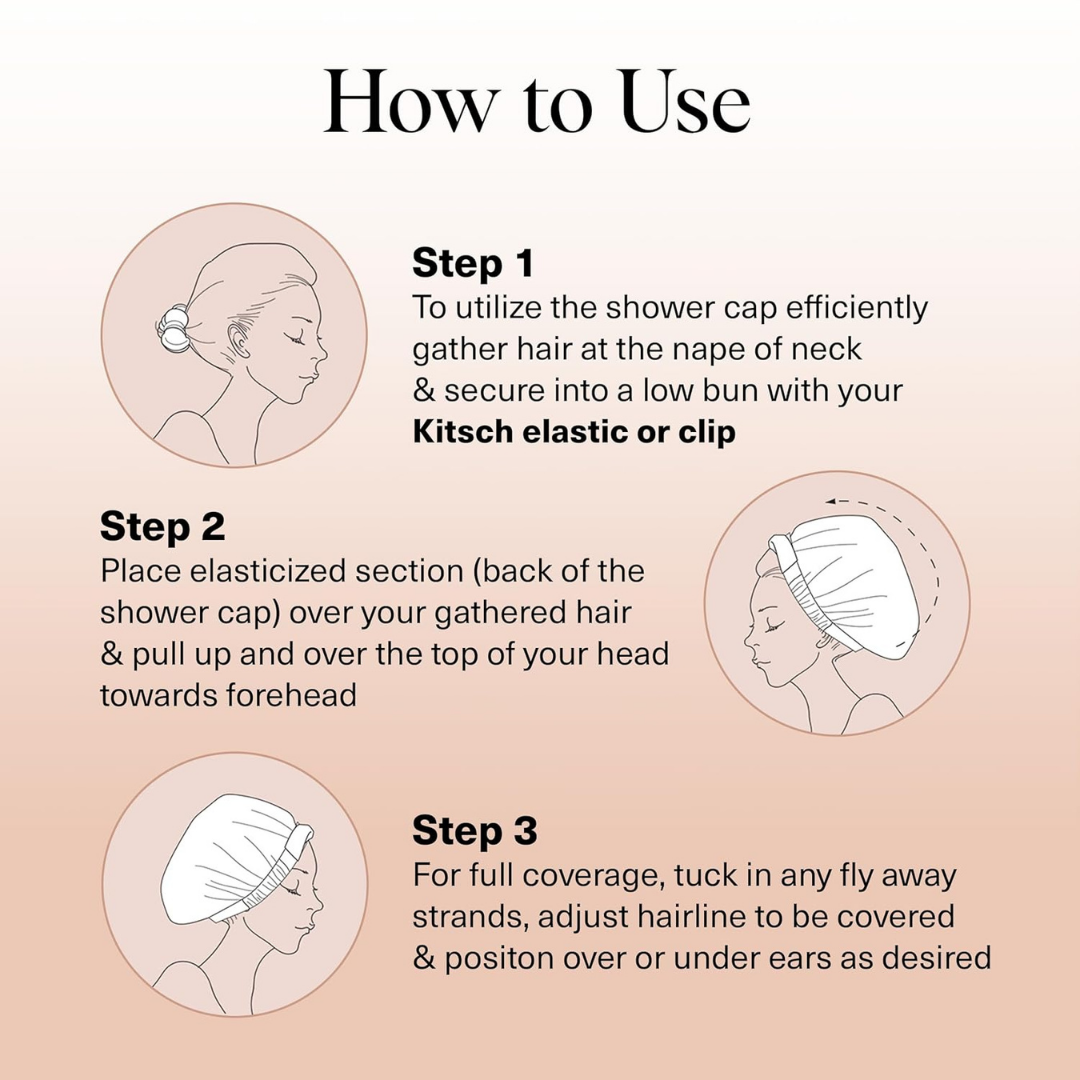 HOMERO Elegant Double Layer Stylish Plaid Design Waterproof Shower Cap