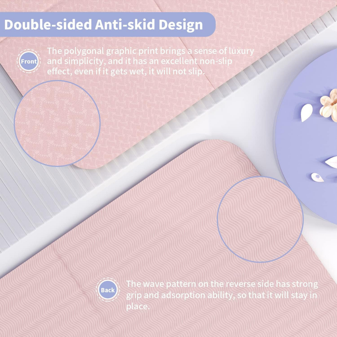 HOMERO Double-Sided Anti-Slip Foldable Yoga Mat - TPE 6mm Thickness