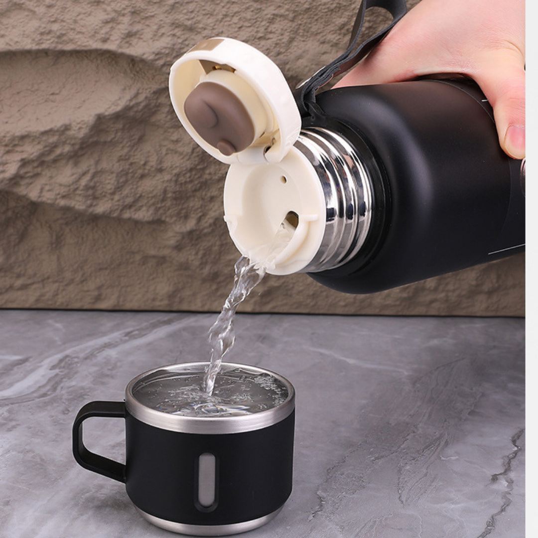 Homero Premium Stainless Steel Thermo Vacuum Flask Bottle 800ML Insulated Cup (Black)