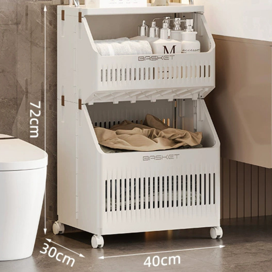 Homero Multi-Purpose Rolling Storage Cart With Lockable Wheels