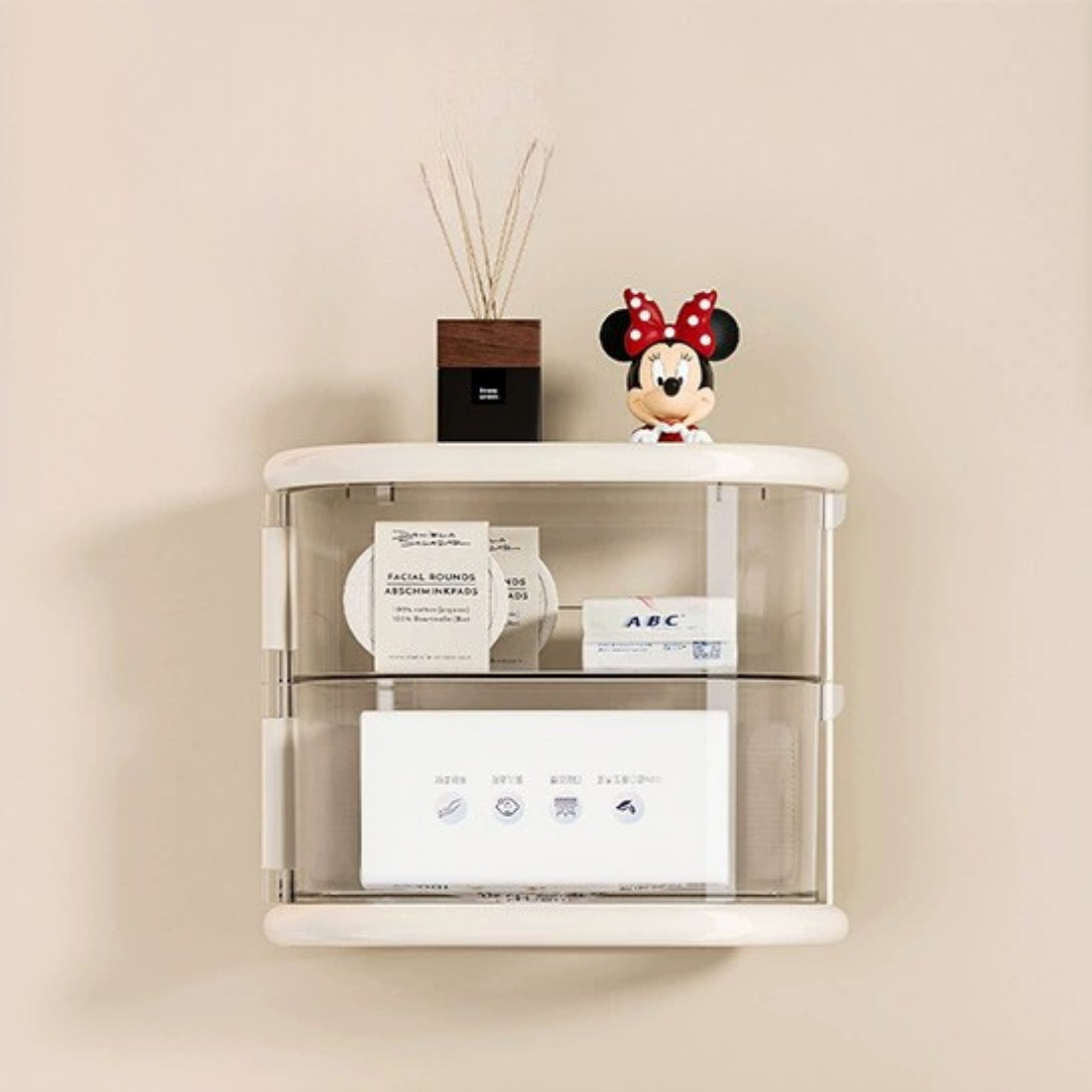 Double Layer Wall Mounted Multifunctional Tissue Storage Organizer