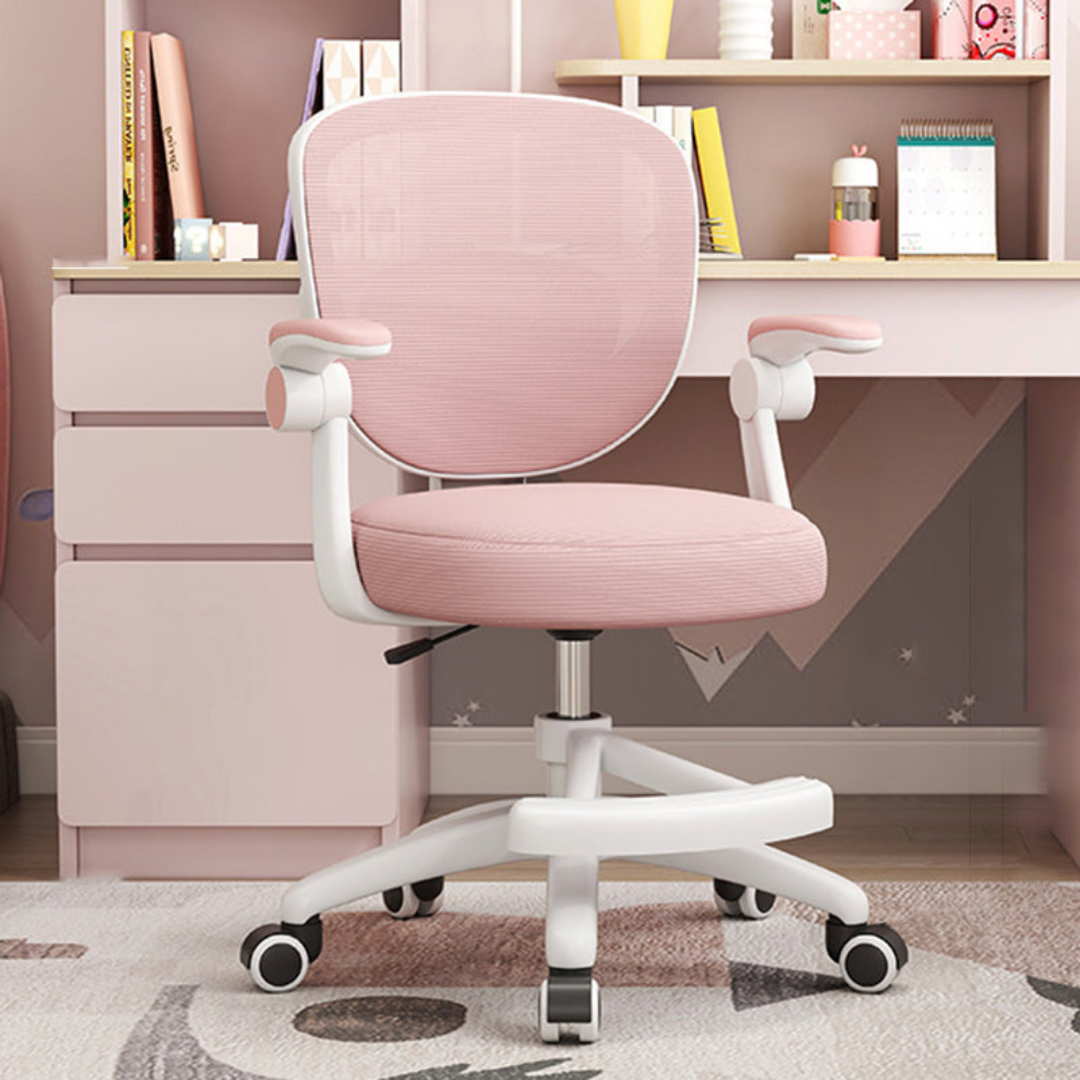 HOMERO Mesh Comfort Adjustable Height Ergonomic Study Chair (Pink)