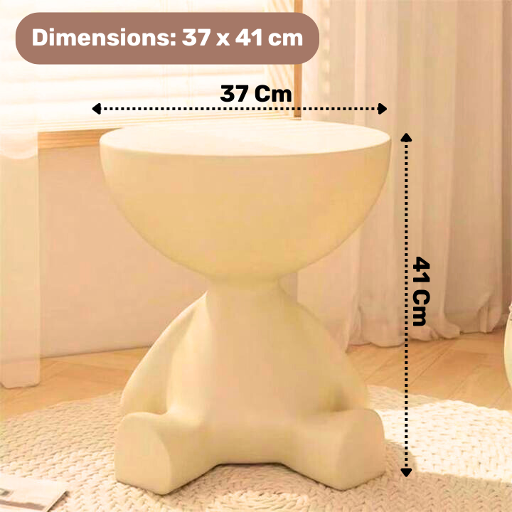 Homero Modern Round Side Table with Hidden Storage