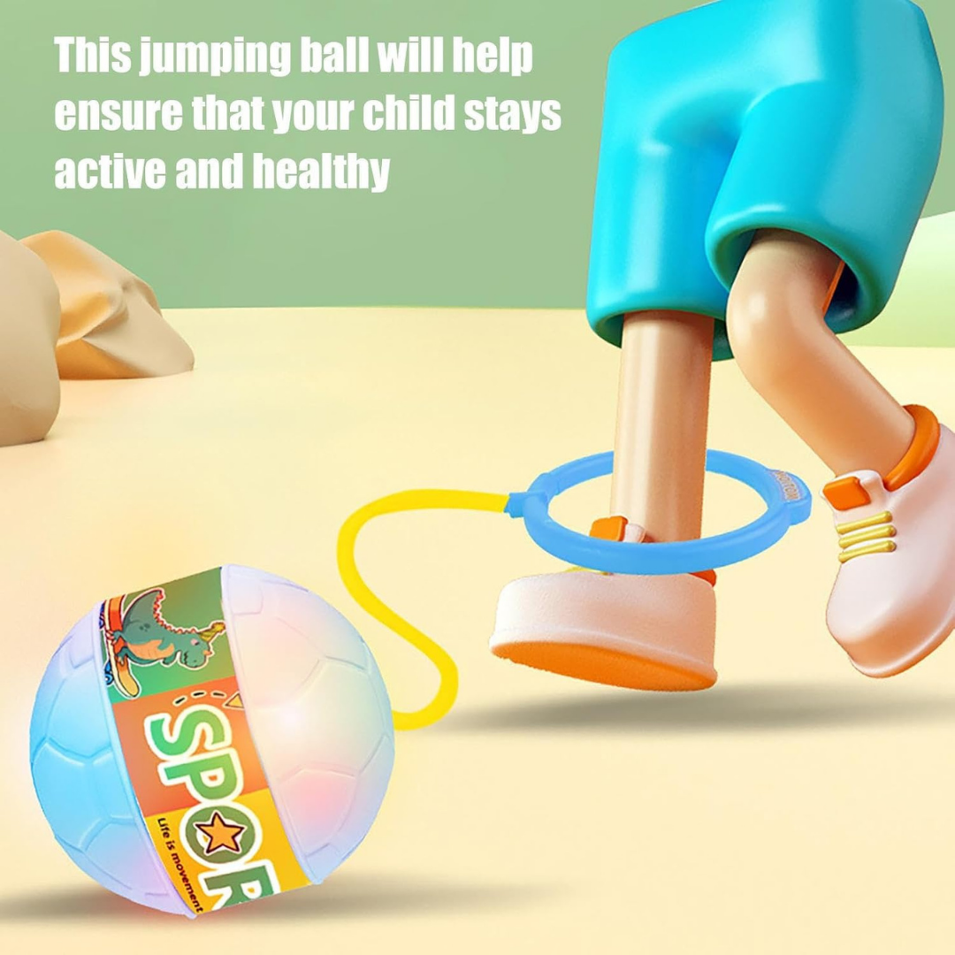 Homero Flashing Ankle Skip Ball Spin Jumper Kids Fitness Toy