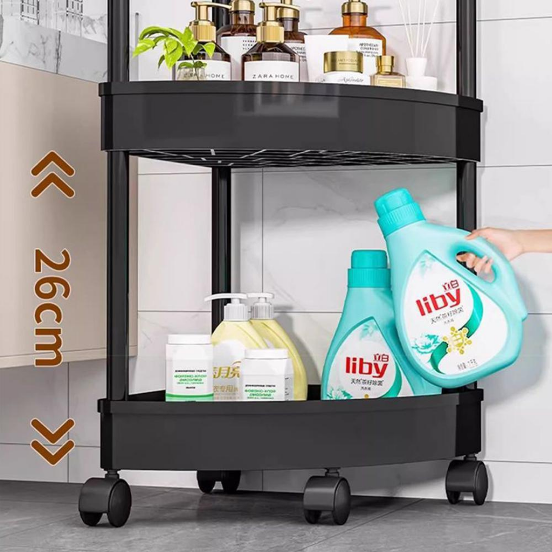 HOMERO Modern Multi-Layer Movable Corner Storage Shelf