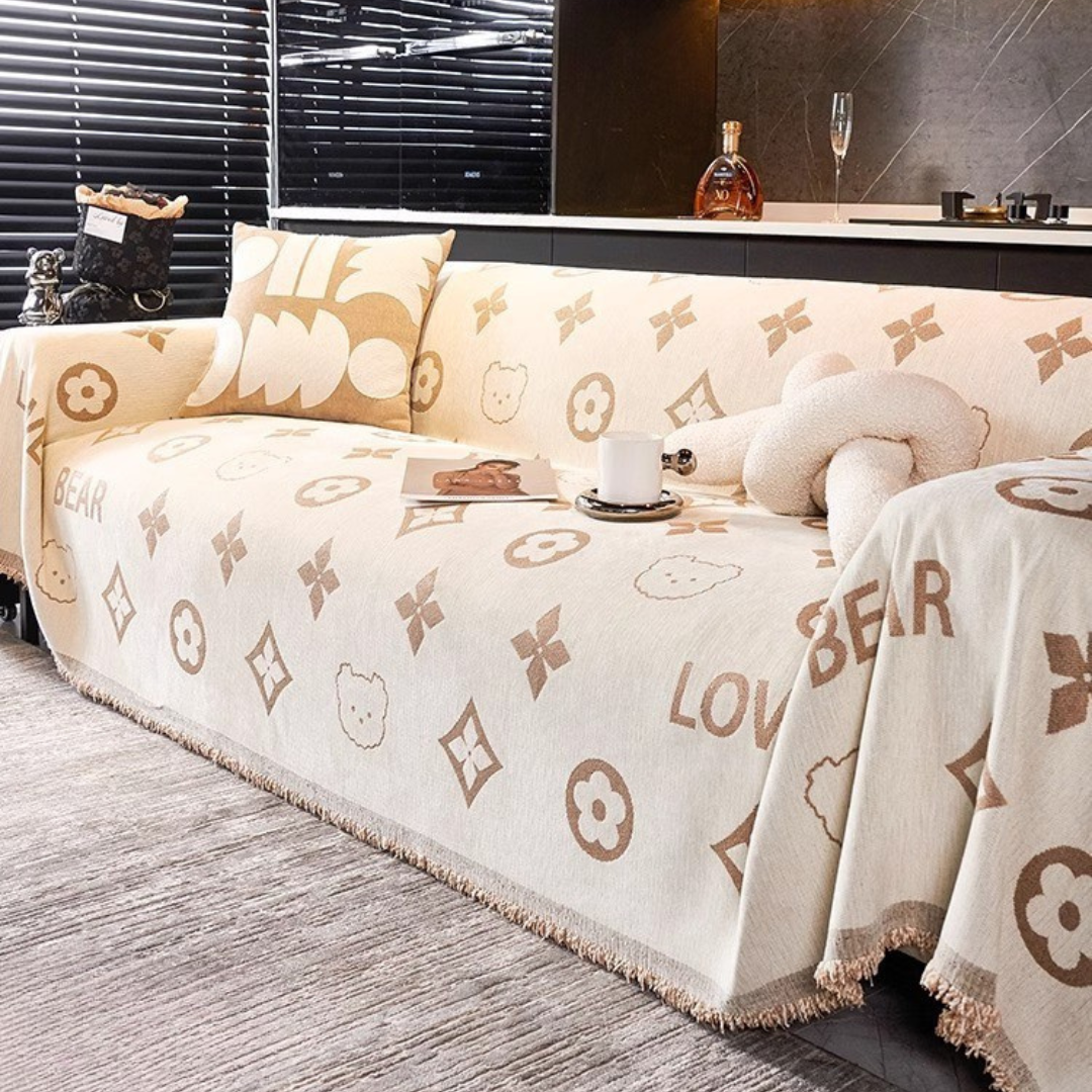 Royal Living Room Elegance Premium Chenille Sofa Cover