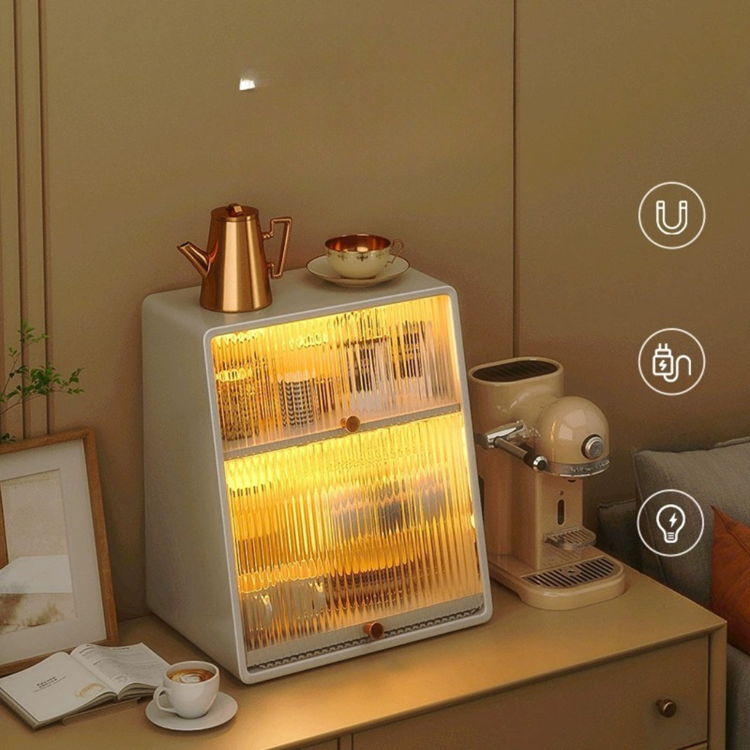 Multi-Purpose Smart Dustproof Storage Cabinet with Lighting