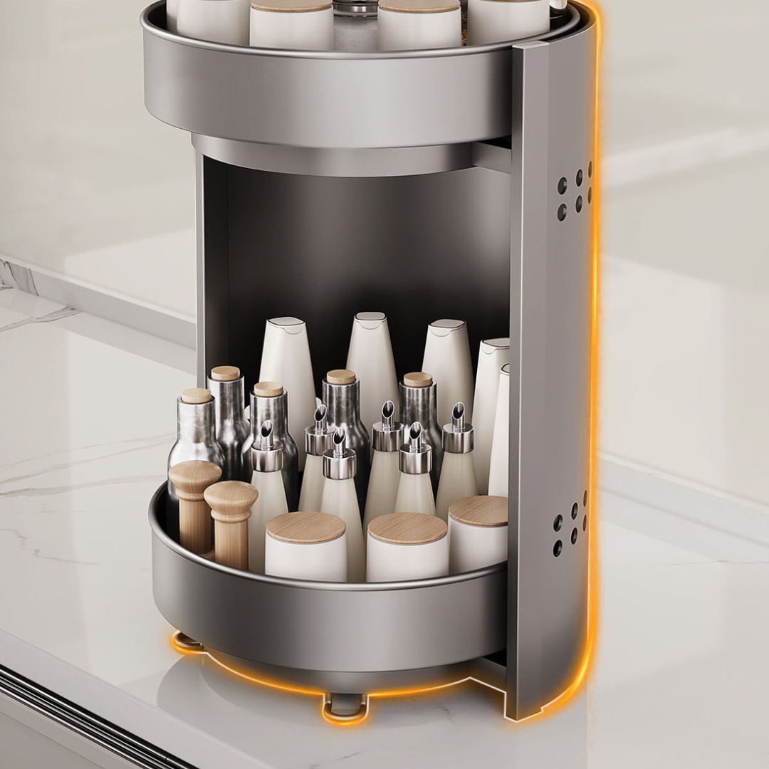 Multi-Use 360 Degree Rotating Carbon Steel Spice Rack