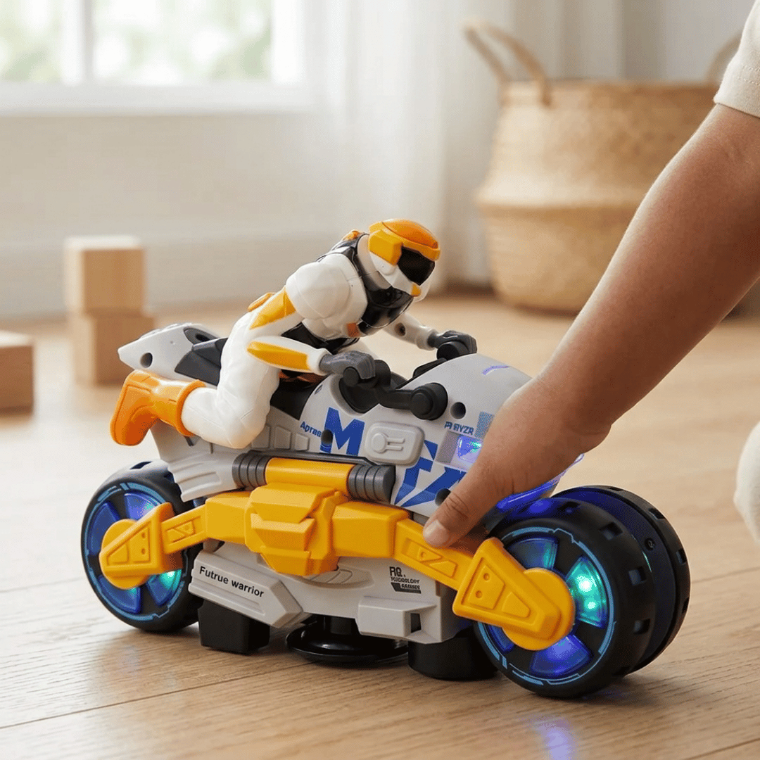 HOMERO 2-in-1 Electric Stunt Transforming Thrilling Motorcycle Toy