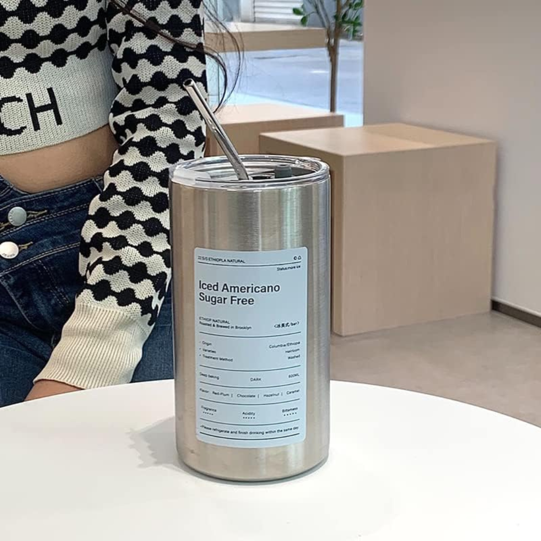 Homero Double Wall Stainless Steel Shaker for Hot and Cold Drinks - 600ml