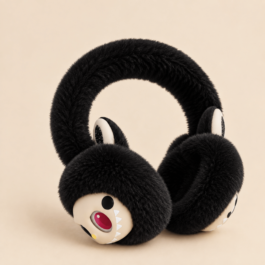 Cute Cartoon Labubu Soft Plush Earmuffs