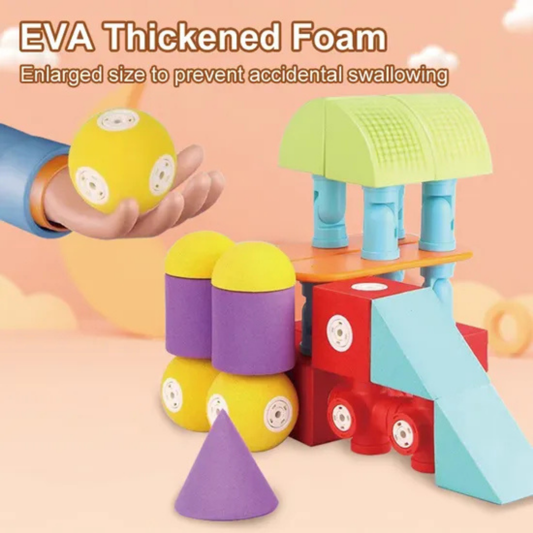 HOMERO Creative EVA Foam Educational Magnetic Building Blocks Set