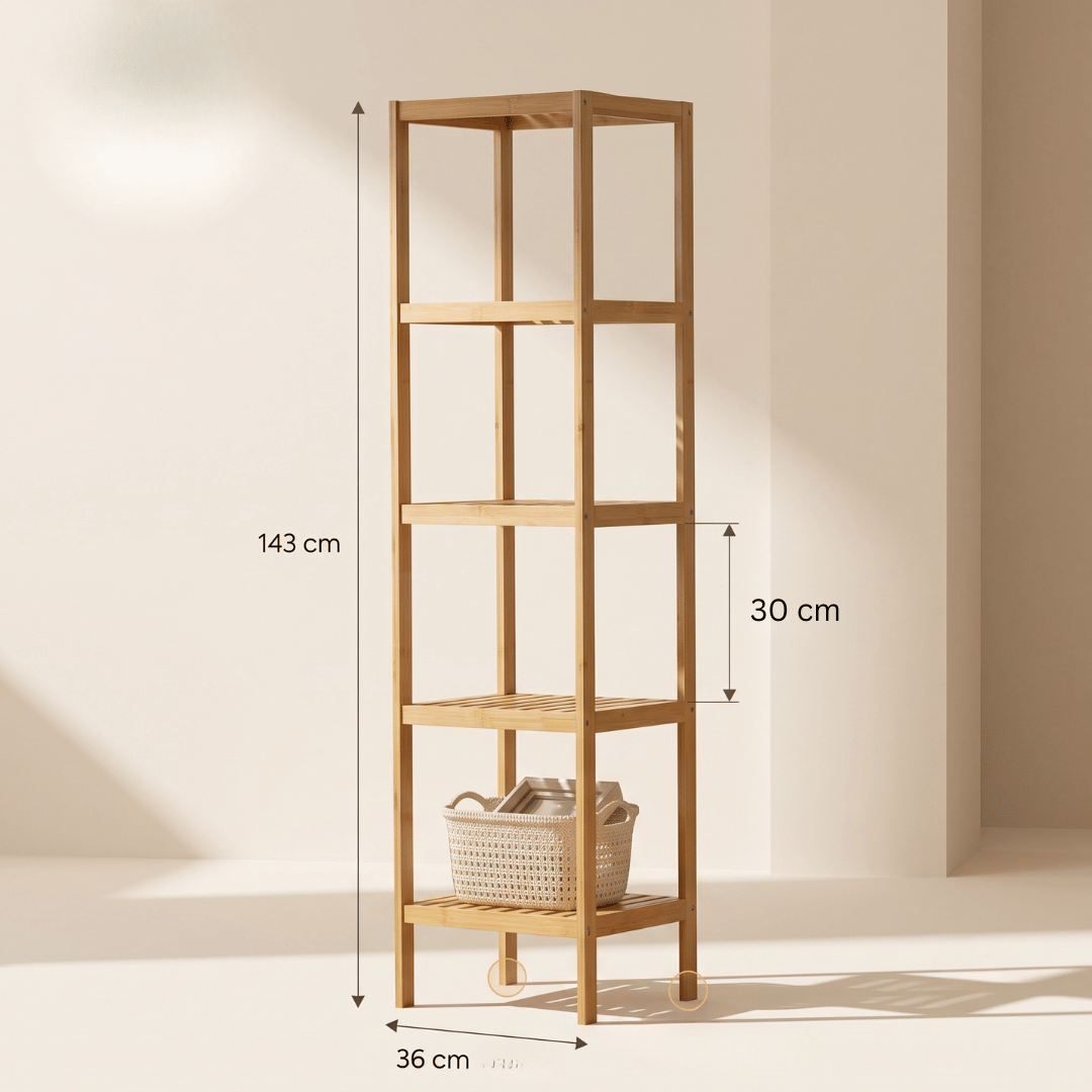 Multipurpose Wooden Corner Storage Organizer Shelf