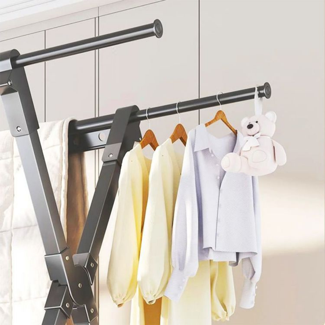 HOMERO Easy Foldable Stainless Steel Expandable Clothes Drying Rack - 2.5m