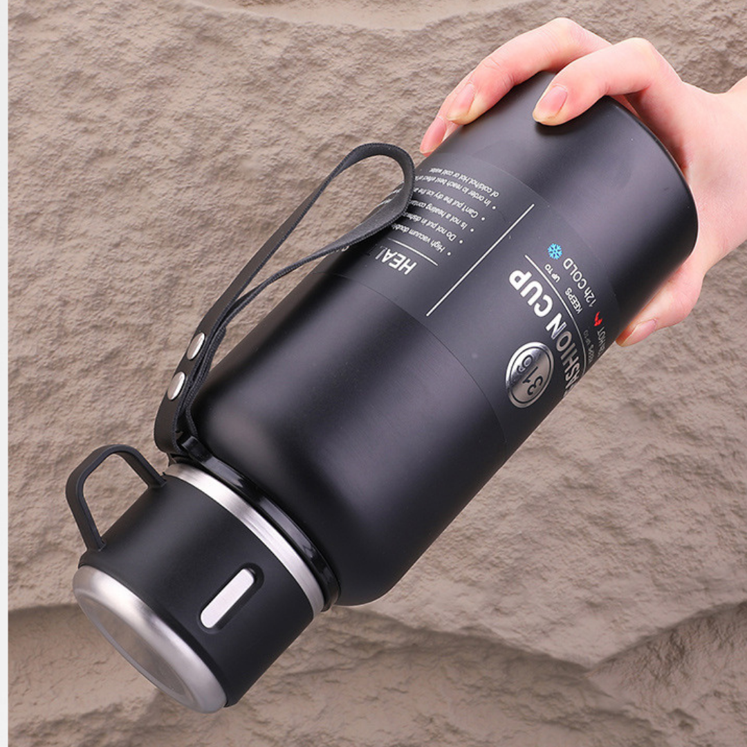 Homero Premium Stainless Steel Thermo Vacuum Flask Bottle 800ML Insulated Cup (Black)