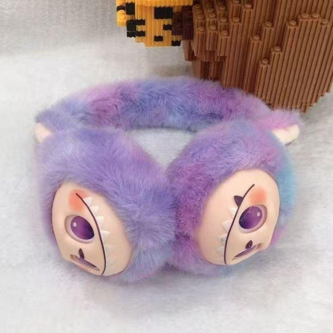 Cute Cartoon Labubu Soft Plush Earmuffs