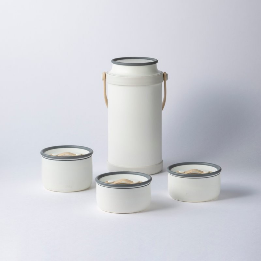 HOMERO 4-Piece Stainless Steel Thermal Lunch Jar Set - 1.8L