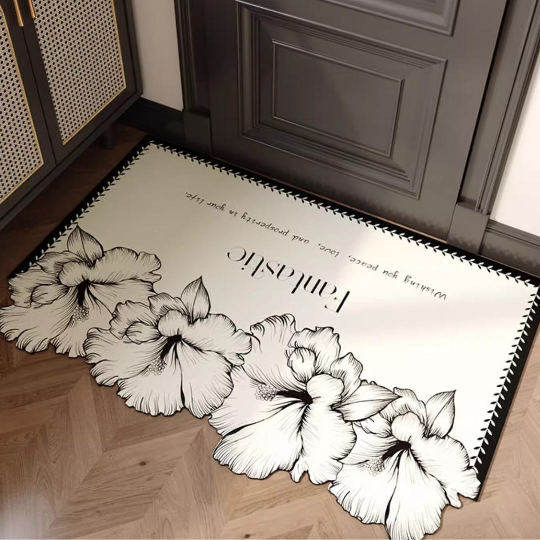 Luxury Anti-Slip Floor Mat with High Elastic Fabric