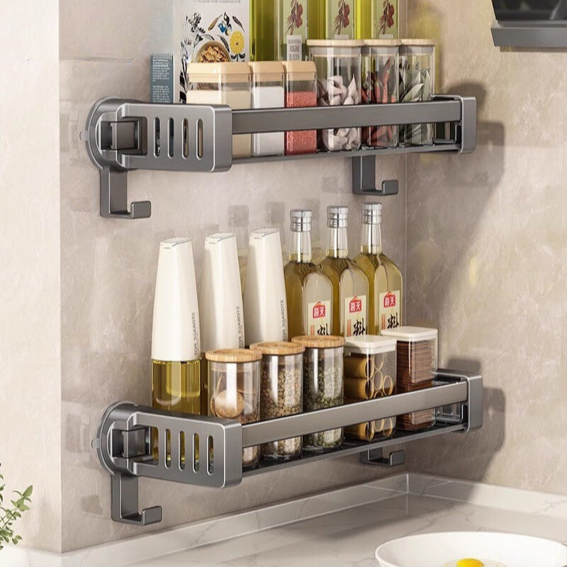 Suction cup Wall Mounted Kitchen Rack with Hook