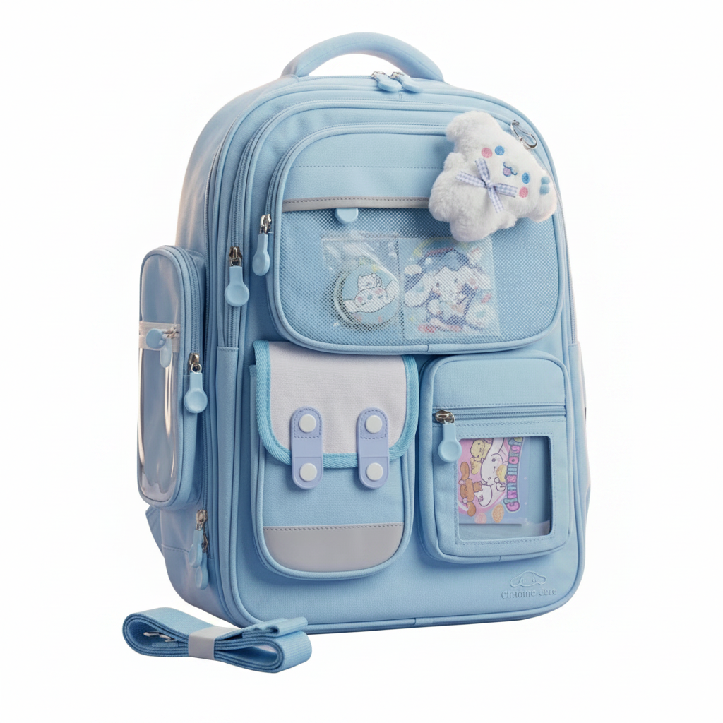 Korean Style School Kids Spacious Compartments Lightweight Backpack