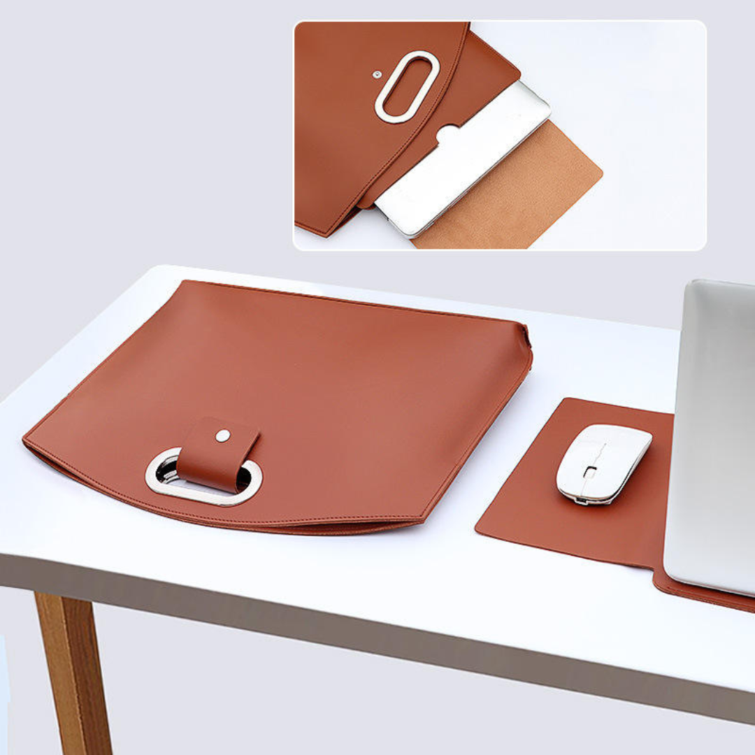 Stylish PU Leather Waterproof Laptop Tote Bag