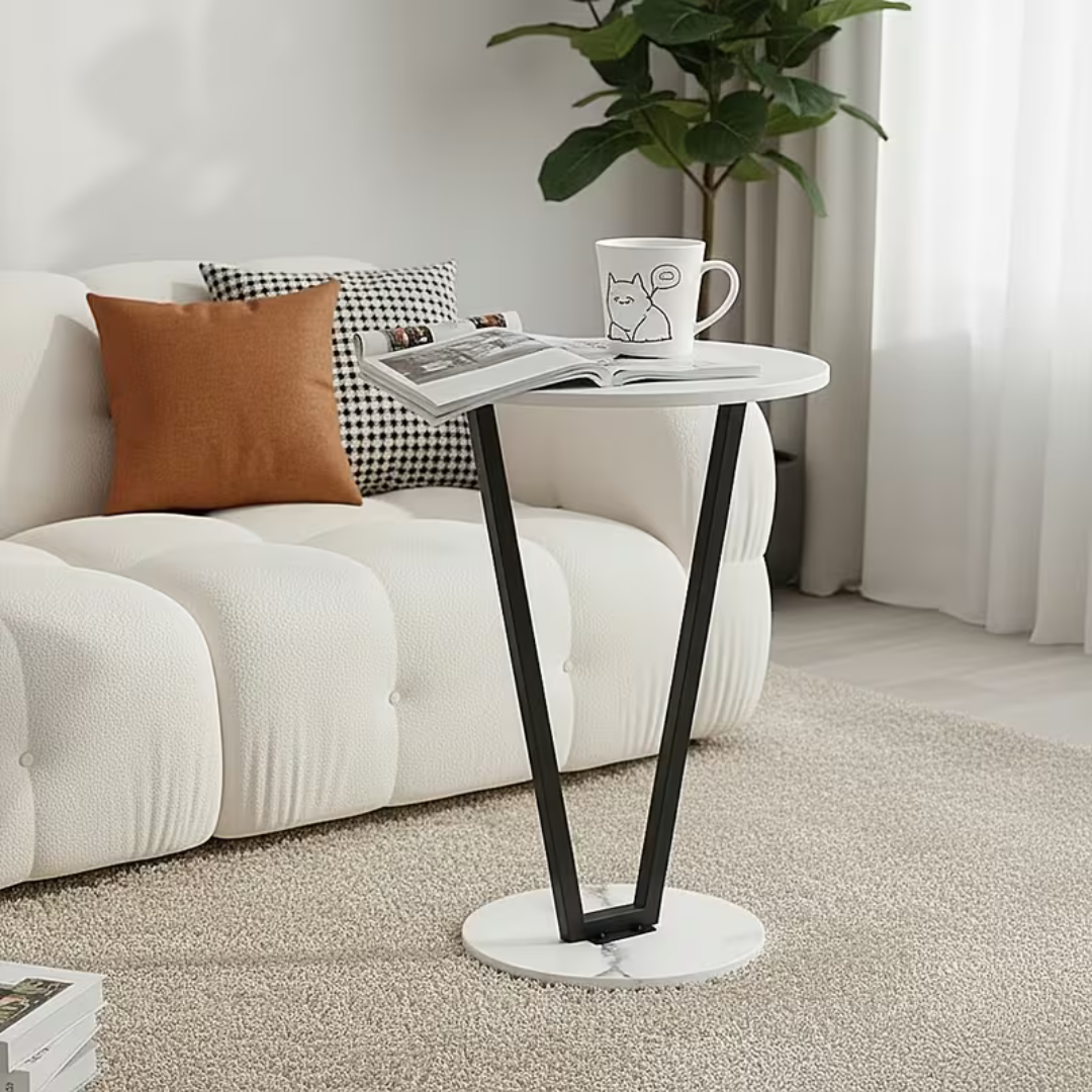 Modern C Shaped Multipurpose Utility Side Table
