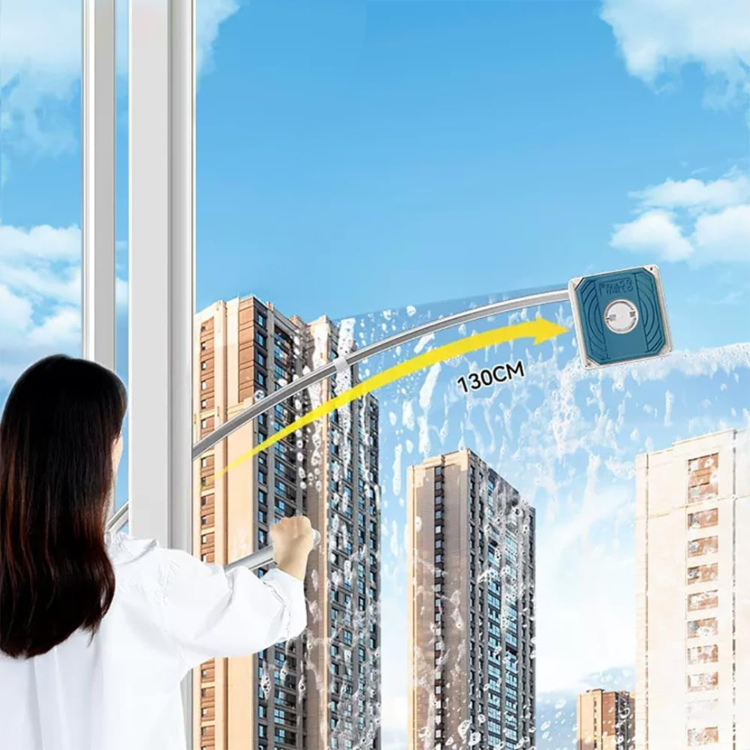 360° Rotating Telescopic Double-Sided High Rise Window Cleaner