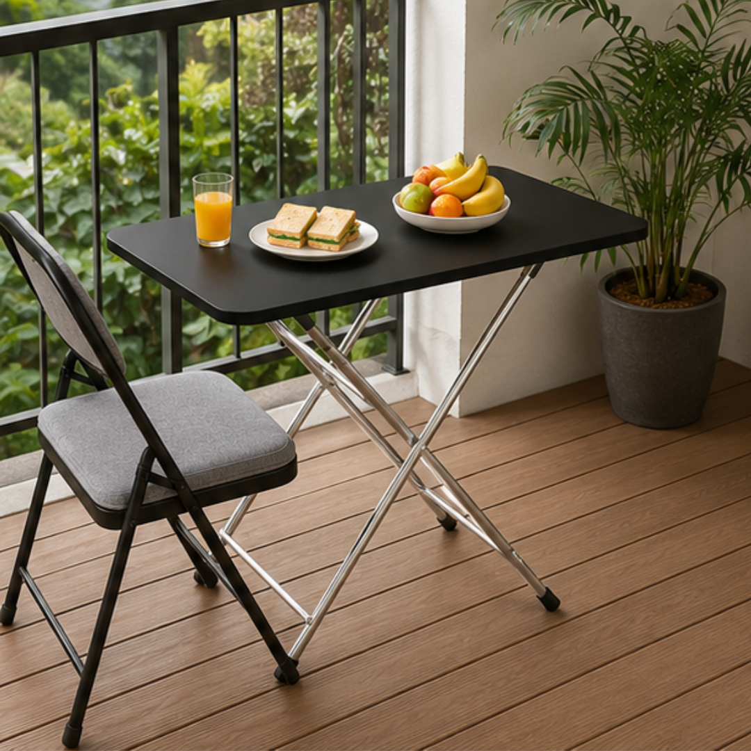 Multipurpose Space Saving Foldable Metal Frame Utility Table