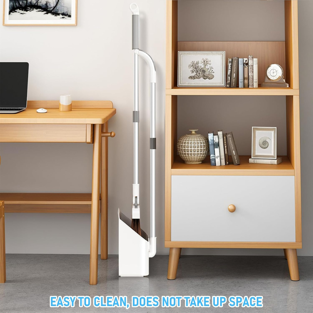 3 in 1 Magnetic 180 Degree Rotating Broom Head Dustpan with Spill Control