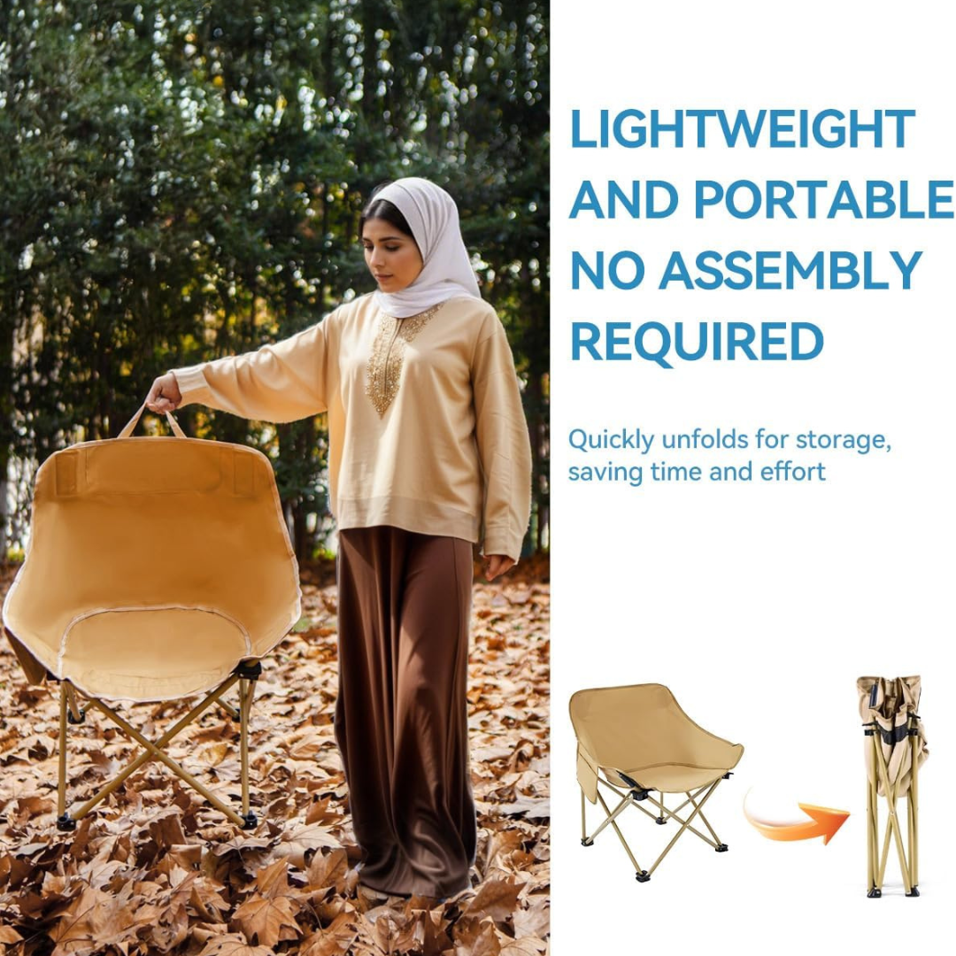 HOMERO Premium Foldable Camping Moon Lightweight Portable Chair