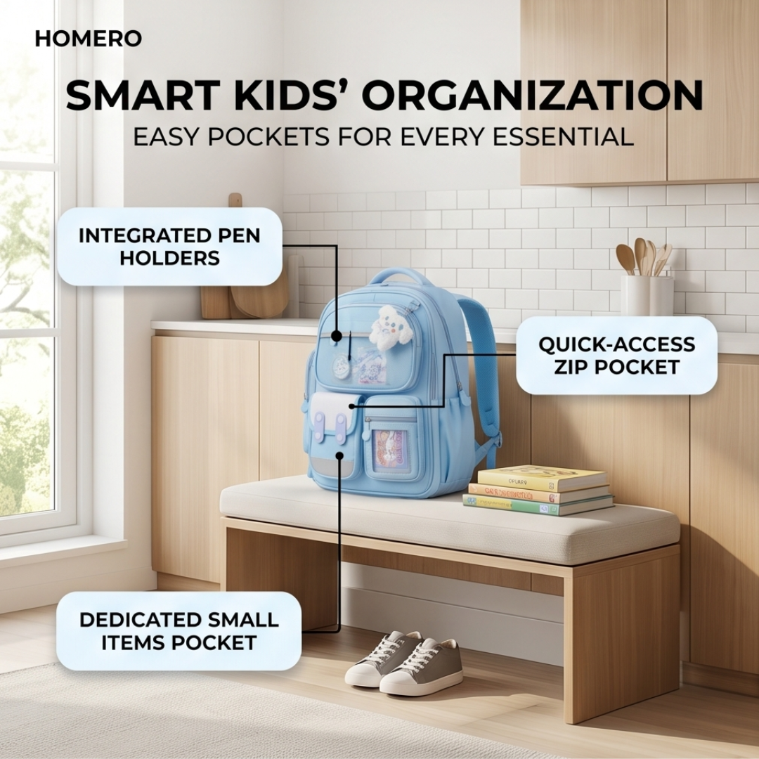 Cute School Kids Spacious Compartments Lightweight Backpack