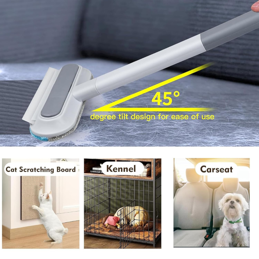 Long Handle Multi Surface Cleaning Tool & Pet Hair Removal Brush