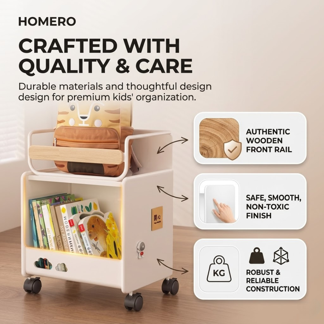 Multi Layer Rolling Storage Organizer with Lockable Wheels