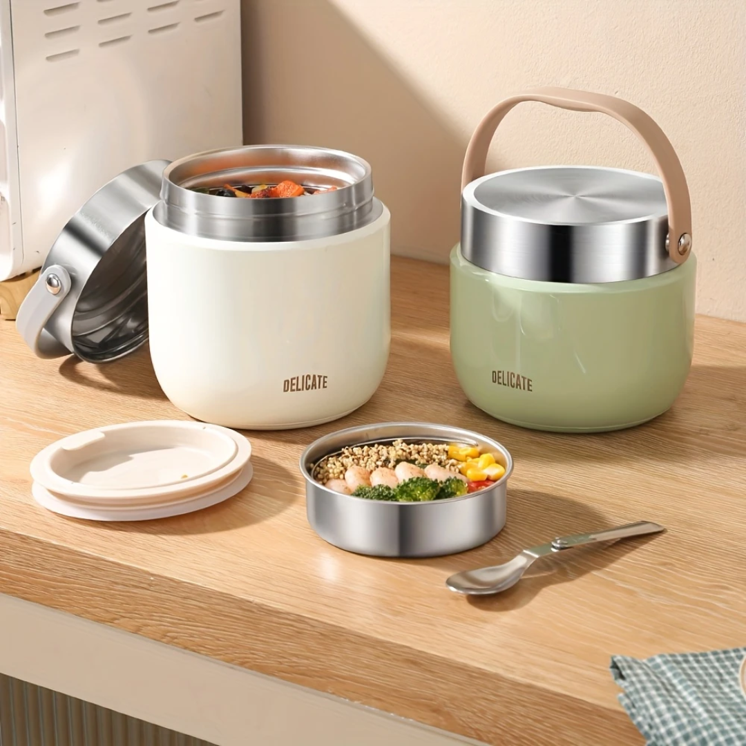 304 Stainless Steel Vacuum Insulated Food Jar with Leak-Proof Lid (1200ml)
