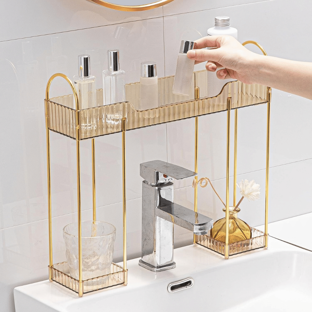 Over Faucet Washbasin Multipurpose Storage Rack