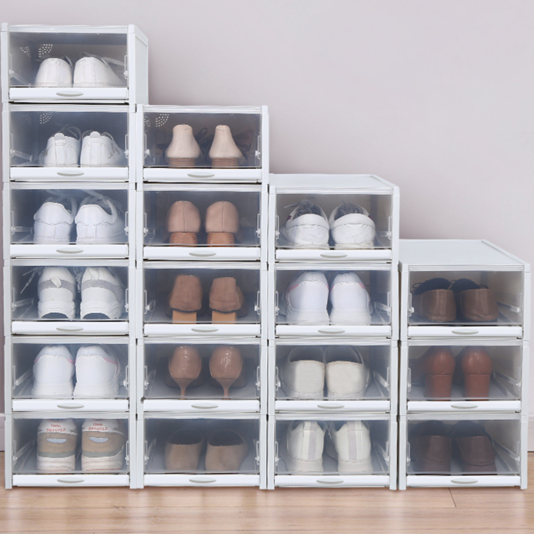 Quick Pull Stackable Dustproof Shoe Cabinet