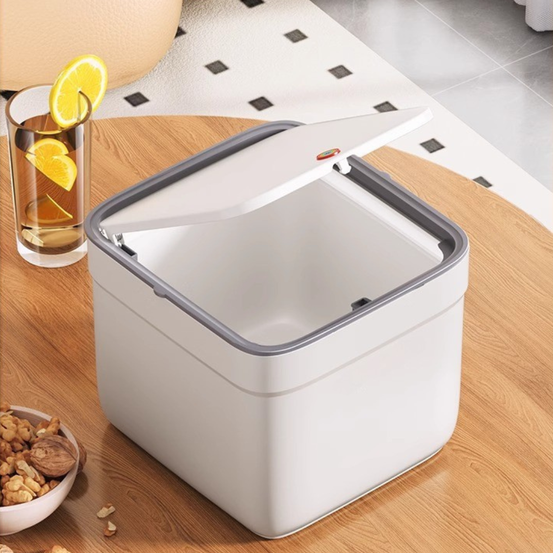HOMERO Elegant Compact Design Mini Desktop Trash Can - 2.4L Capacity