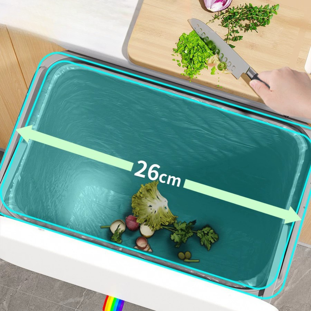 HOMERO Space Saving Dual Installation Compact Hanging Trash Can