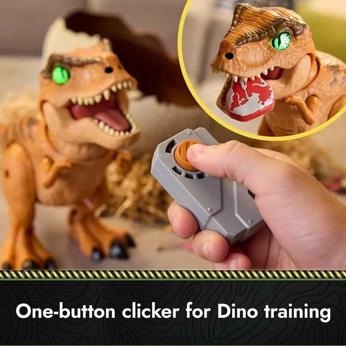 HOMERO Interactive Hatch Train Play 100+ Sounds Jurassic Dinosaur Toy