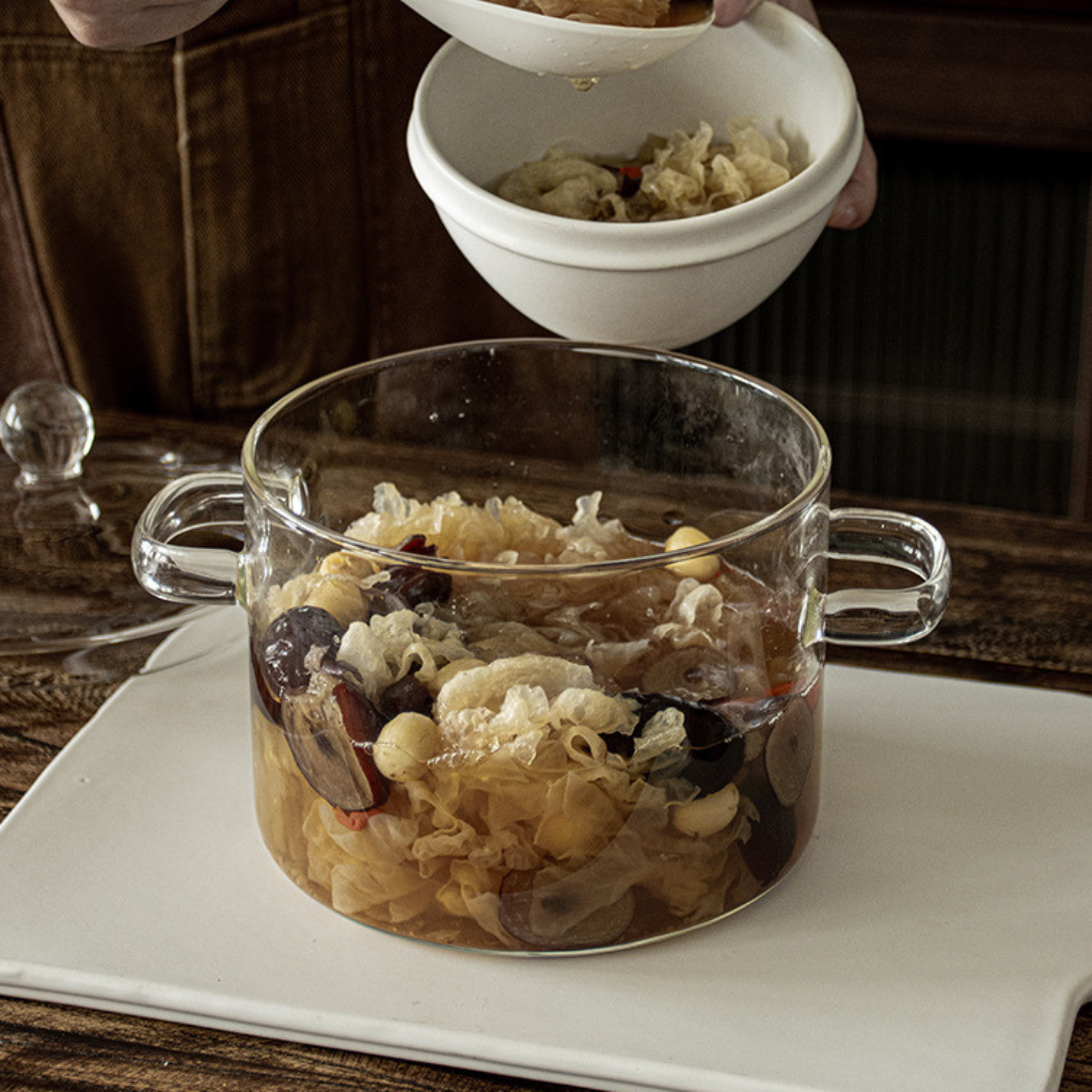 Multi-Use Borosilicate Glass Simmer Pot with Lid